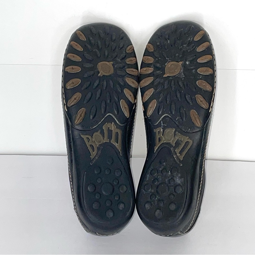 Born Womens Size 7 Hawkeye Black Leather Lace Up Shoes - Picture 12 of 13